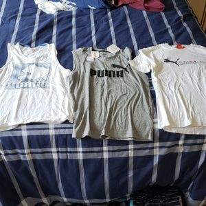 Men's medium Puma tanks (x2) and t shirt